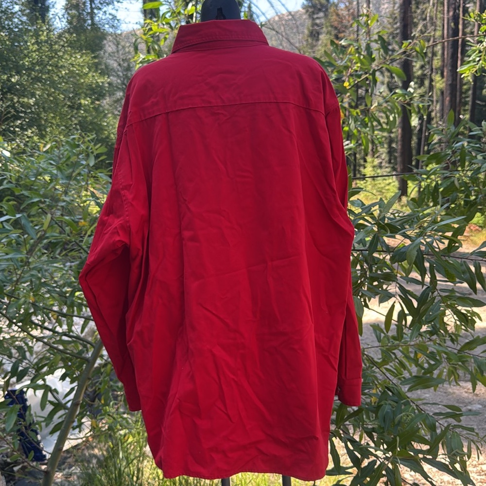 Scully NWOT Classic Bib Western Calvary Red Heavy Duty Cotton Button up sz XXL! - Picture 9 of 13